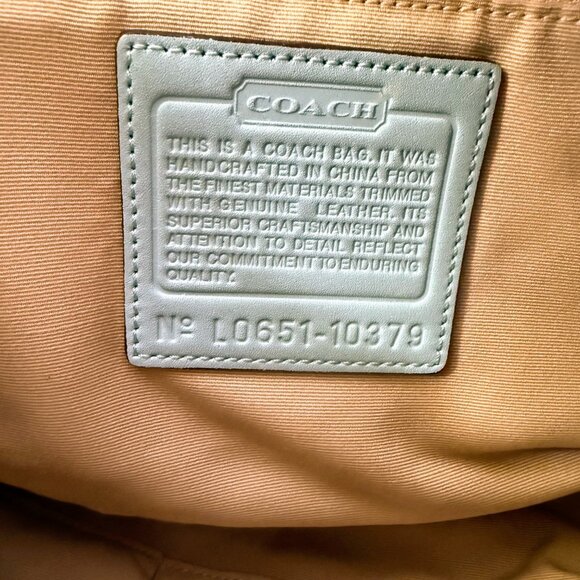 Coach 10379 Signature Light Blue Jacquard Hobo Bag – Excellent Condition - Picture 7 of 16